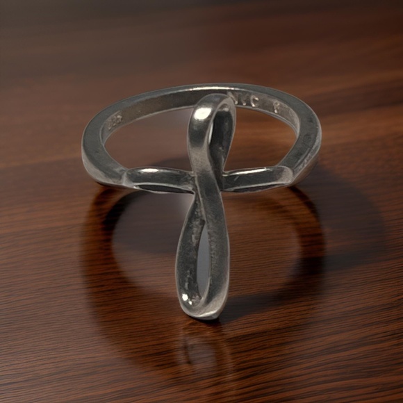 NVC Nataliya V Collister Sterling Silver 925 Infinity Cross Ring - SZ 6 - Picture 6 of 12